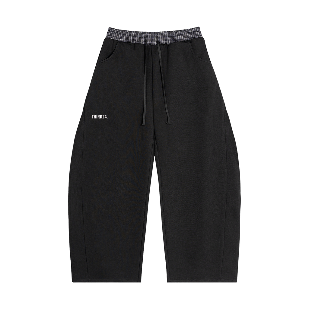 Plaid Waistband Barrel Sweatpants
