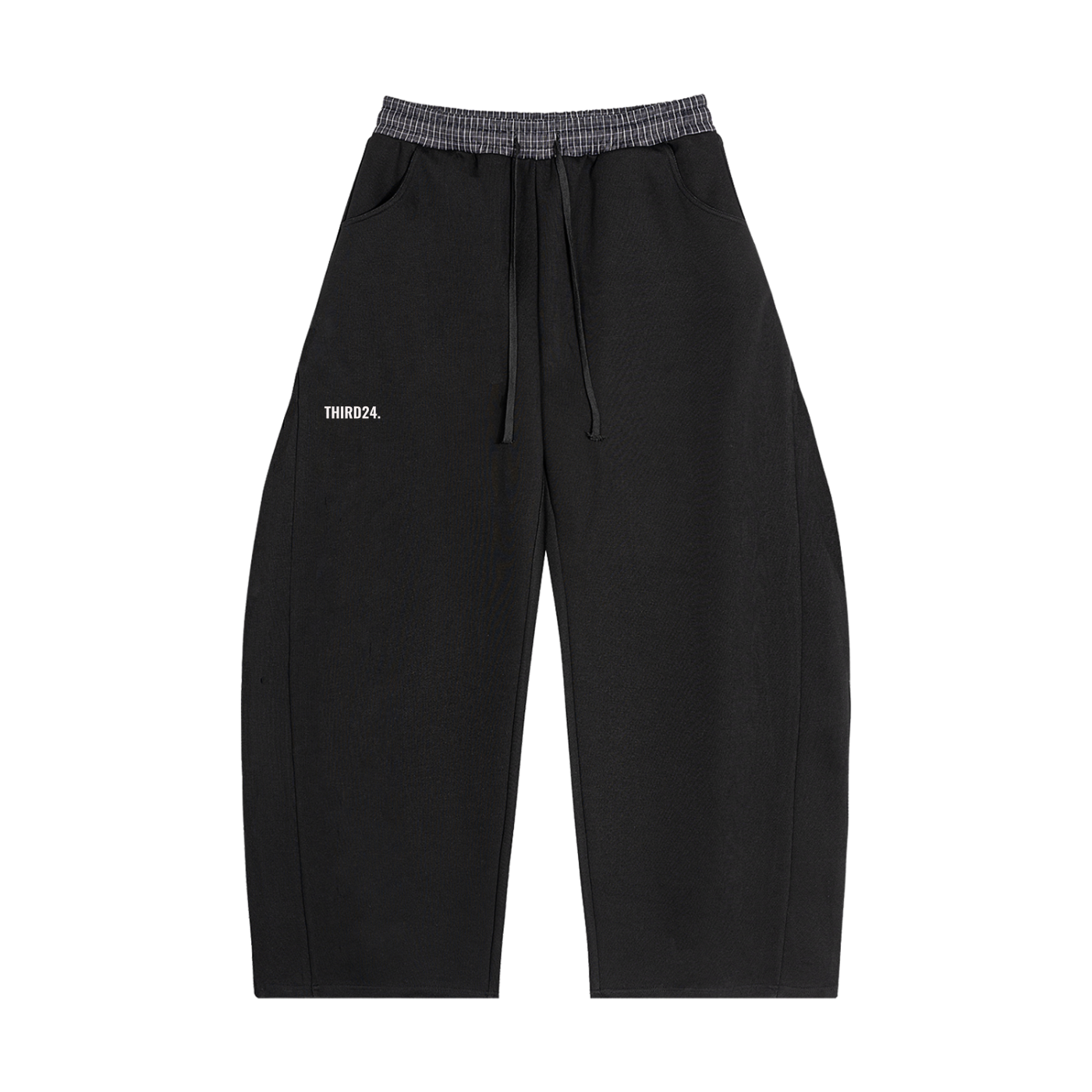 Plaid Waistband Barrel Sweatpants