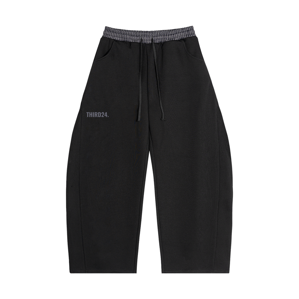 Plaid Waistband Barrel Sweatpants